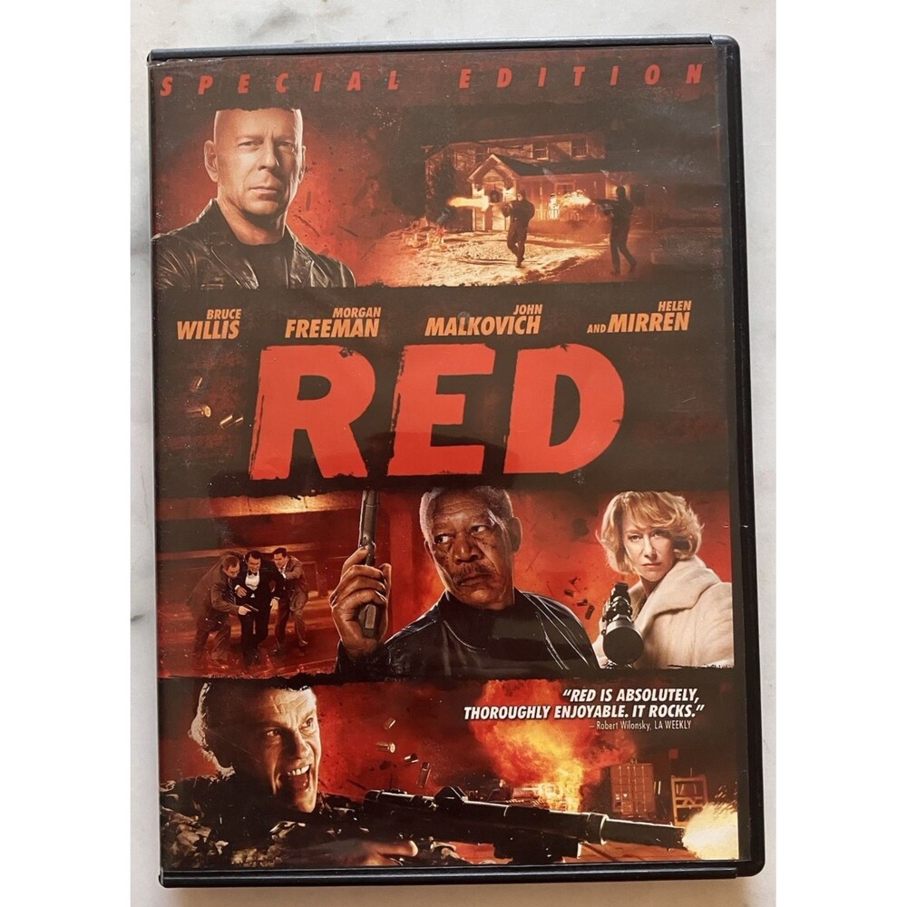 RED (DVD, 2010) Special Edition Starring Willis Freeman Malkovich & Mirren EUC